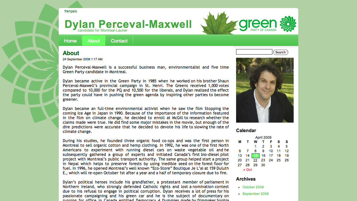 Dylan Perceval-Maxwell - Green party screenshot 1